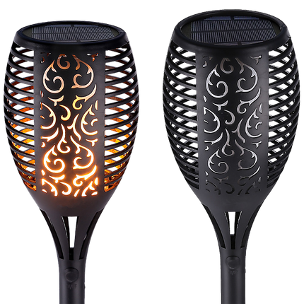 10 Pack Solar Torch Lights 96 LED Flickering Lighting Dancing Flame Garden Lamp