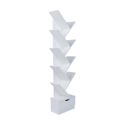 Tree Bookshelf Bookcase Book Organizer 9-Tier Multipurpose Shelf Display Racks
