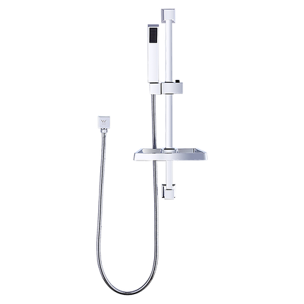 Hand Held Shower Rail Soap Dish Bathroom Set