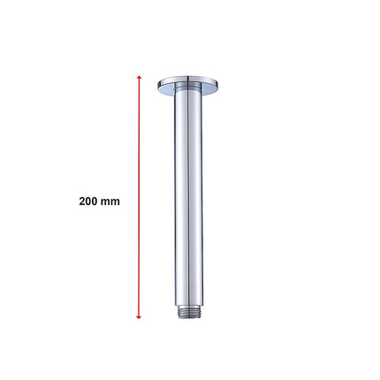 Shower Head Arm Wall Connector Round Bathroom Rainforest ShowerHead