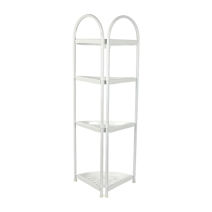 Shower Corner Shelf White Caddy Bathroom Shelves Organiser Bath Storage Rack 4