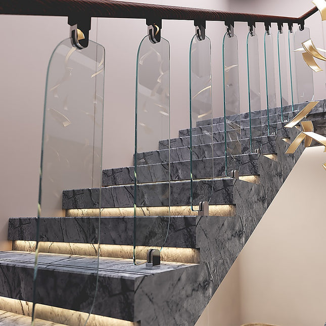 Frameless Glass Stairs Balustrade Toughened Glass - Oriel