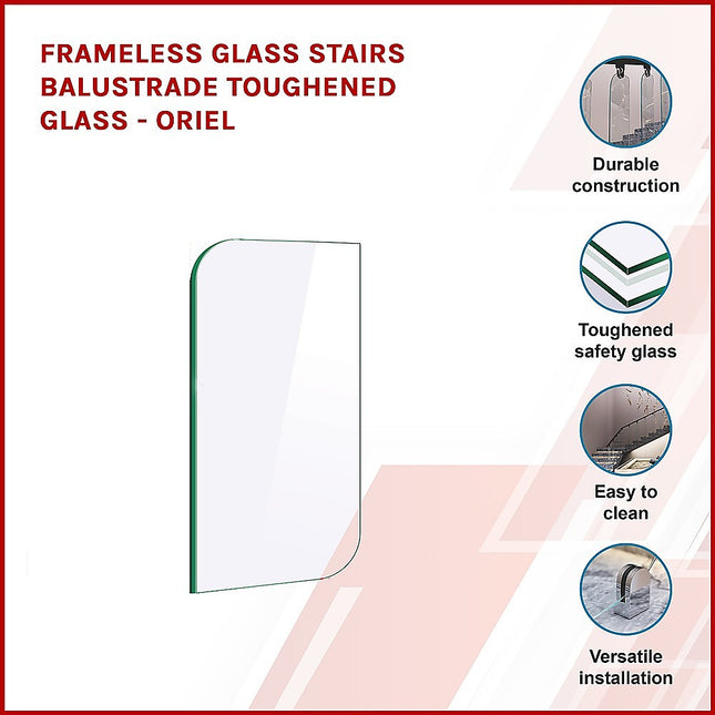 Frameless Glass Stairs Balustrade Toughened Glass - Oriel