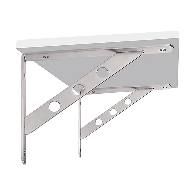 L Bracket Heavy Duty Stainless Steel Solid Shelf Support Corner Brace 2-Pack