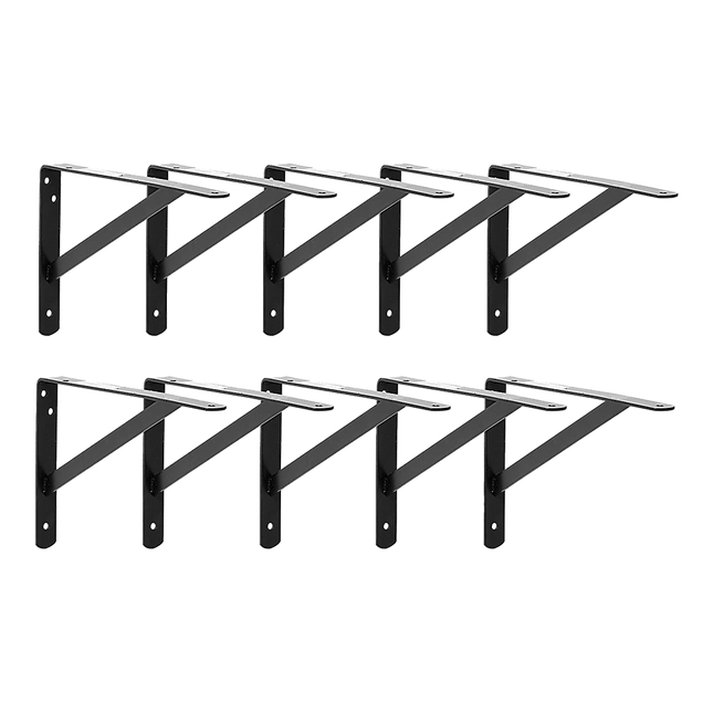 Heavy Duty Shelf Bracket, 20cm x 16cm 10-Pack