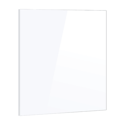 Toughened 60cm x 75cm White Glass Kitchen Splashback
