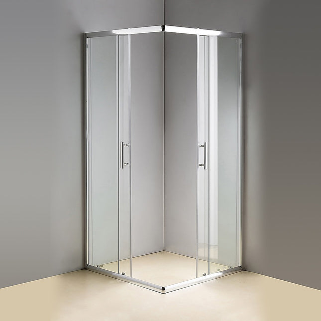 800 x 900mm Sliding Door Nano Safety Glass Shower Screen By Della Francesca