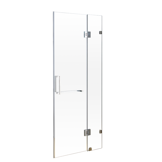 90 x 200cm Wall to Wall Frameless Shower Screen 10mm Glass By Della Francesca