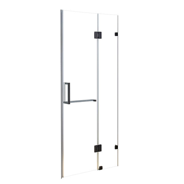 100 x 200cm Wall to Wall Frameless Shower Screen 10mm Glass By Della Francesca