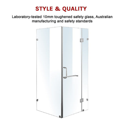 1000 x 700mm Frameless 10mm Glass Shower Screen By Della Francesca