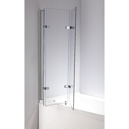 3 Fold Chrome Folding Bath Shower Screen Door Panel 1300mm x 1400mm