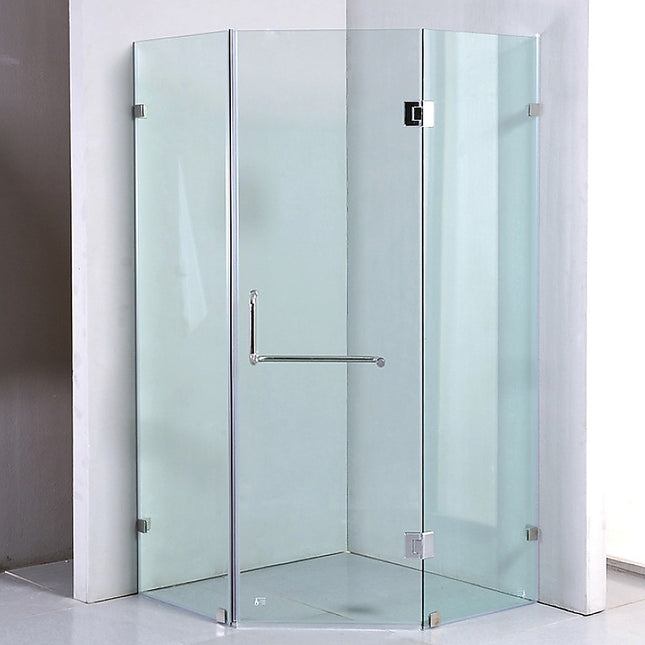 1000 x 1000mm Frameless 10mm Glass Shower Screen By Della Francesca