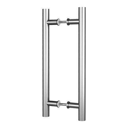 Round 300mm Push Pull Stainless Steel Door Handle Entrance Entry Shower Glass
