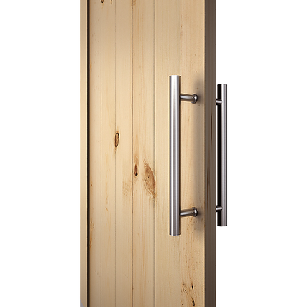 Round 300mm Push Pull Stainless Steel Door Handle Entrance Entry Shower Glass