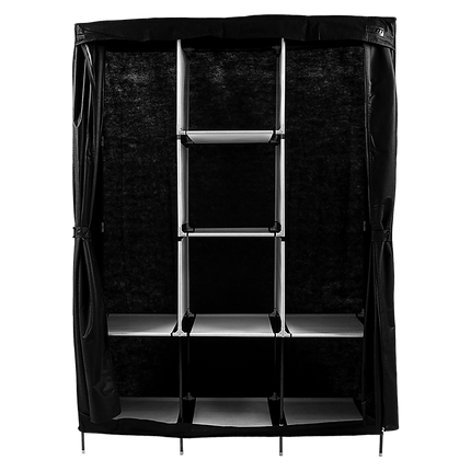 Large Portable Clothes Closet Canvas Wardrobe Storage Organizer with Shelves