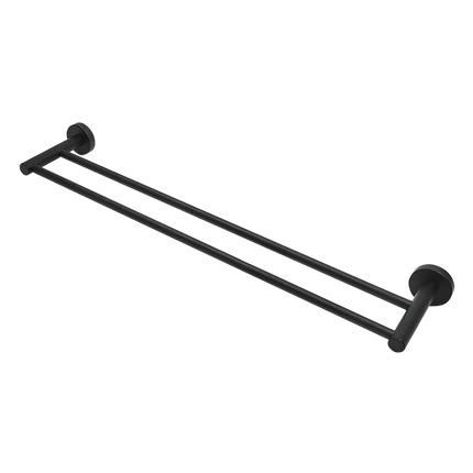 Single Classic Towel Bar Rail Bathroom Electroplated Matte Black Finish