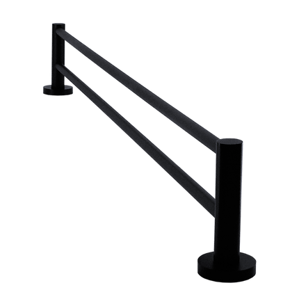 Single Classic Towel Bar Rail Bathroom Electroplated Matte Black Finish