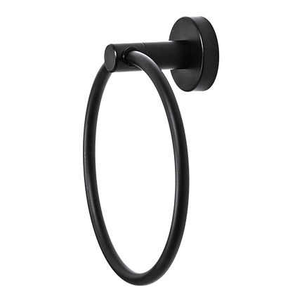 Classic Towel Bar Rail Ring Electroplated Matte Black Finish