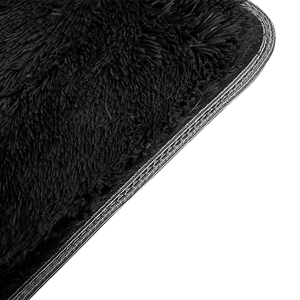 230x160cm Floor Rugs Large Shaggy Rug Area Carpet Bedroom Living Room Mat - Black