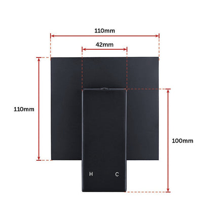 Polished Black Bathroom Shower Wall Mixer w/ WaterMark