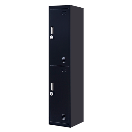 2-Door Vertical Locker for Office Gym Shed School Home Storage