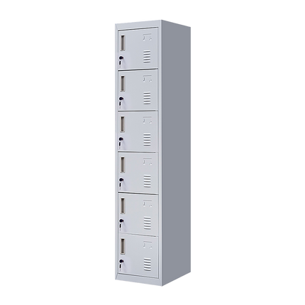 6-Door Locker for Office Gym Shed School Home Storage