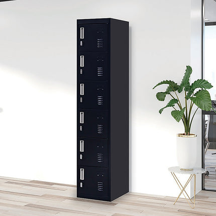 6-Door Locker for Office Gym Shed School Home Storage