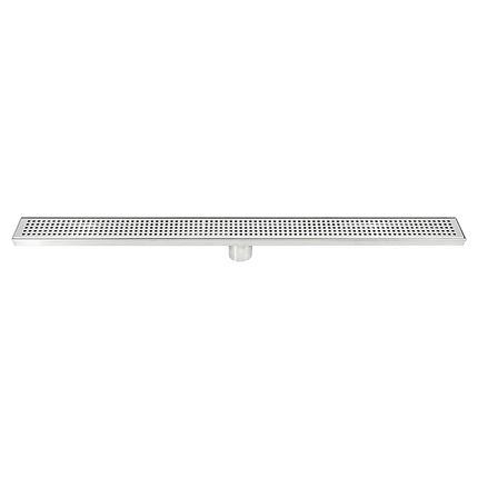 900mm Bathroom Shower Stainless Steel Grate Drain w/Centre outlet Floor Waste Square Pattern