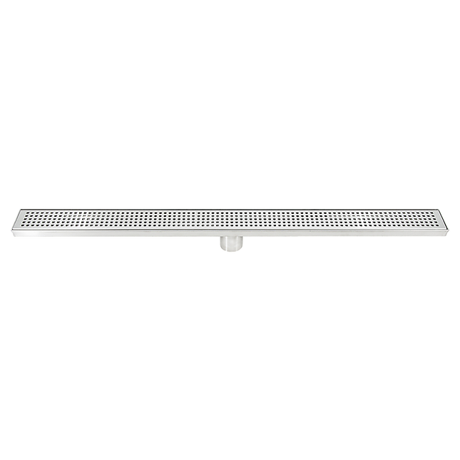 900mm Bathroom Shower Stainless Steel Grate Drain w/Centre outlet Floor Waste Square Pattern