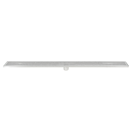 1200mm Bathroom Shower Stainless Steel Grate Drain w/Centre outlet Floor Waste Square Pattern