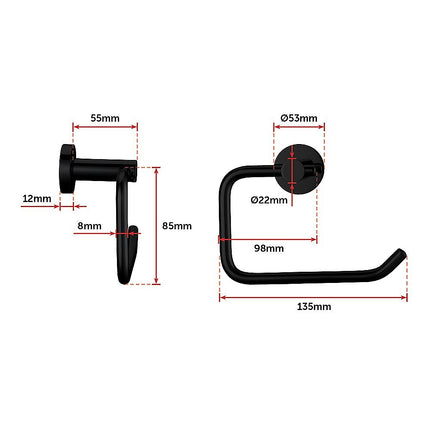 Classic Toilet Paper Holder Matte Black Finish