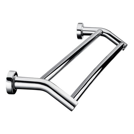 Double Classic Chrome Towel Bar Rail Bathroom