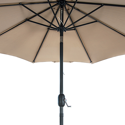9FT Patio Umbrella Outdoor Garden Table Umbrella with 8 Sturdy Ribs