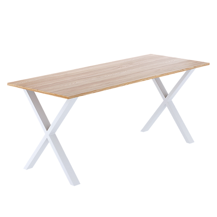 X-Shaped Table Bench Desk Legs Retro Industrial Design Fully Welded - White