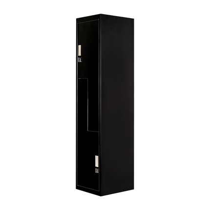 Black Two-Door L-shaped Office Gym Shed Storage Lockers
