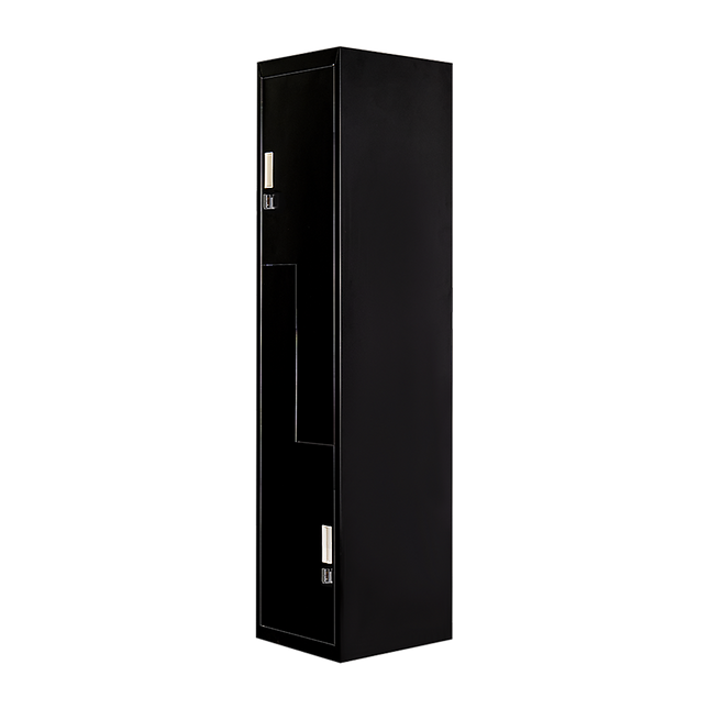 Black Two-Door L-shaped Office Gym Shed Storage Lockers