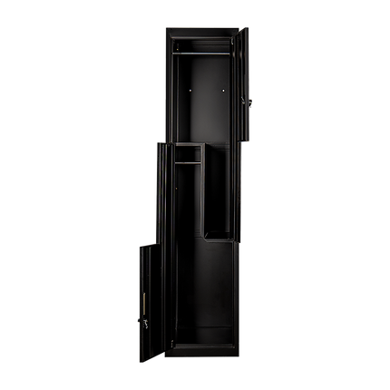 Black Two-Door L-shaped Office Gym Shed Storage Lockers