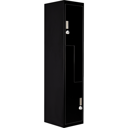 Black Two-Door L-shaped Office Gym Shed Storage Lockers