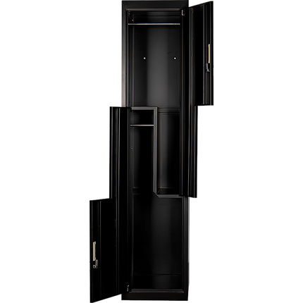 Black Two-Door L-shaped Office Gym Shed Storage Lockers
