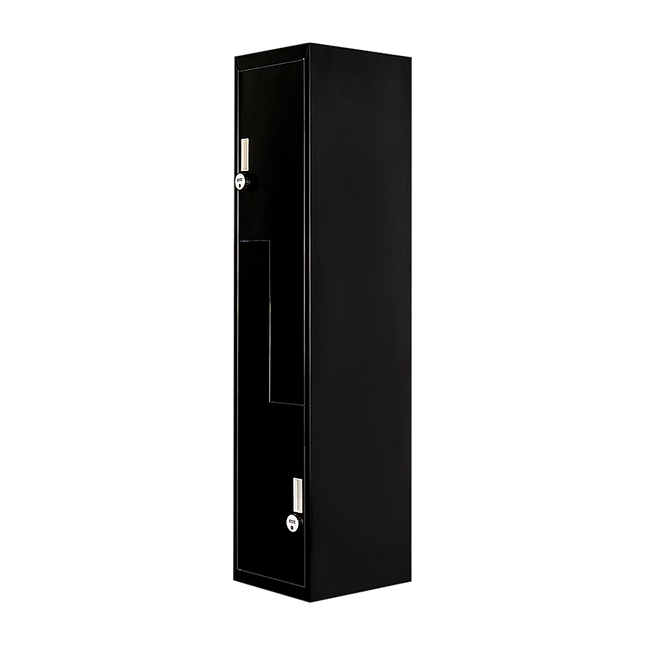 Black Two-Door L-shaped Office Gym Shed Storage Lockers