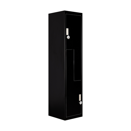 Black Two-Door L-shaped Office Gym Shed Storage Lockers