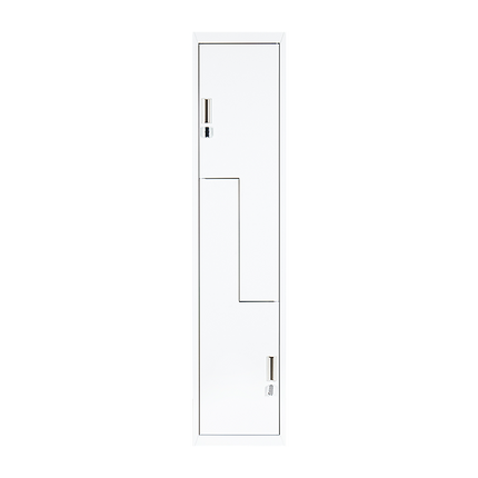 Grey Two-Door L-shaped Office Gym Shed Storage Lockers