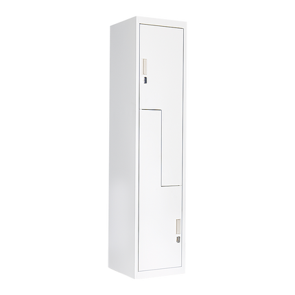 Grey Two-Door L-shaped Office Gym Shed Storage Lockers