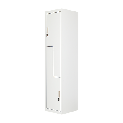 Grey Two-Door L-shaped Office Gym Shed Storage Lockers