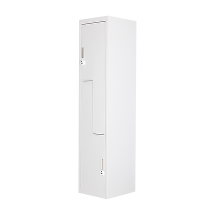 Grey Two-Door L-shaped Office Gym Shed Storage Lockers