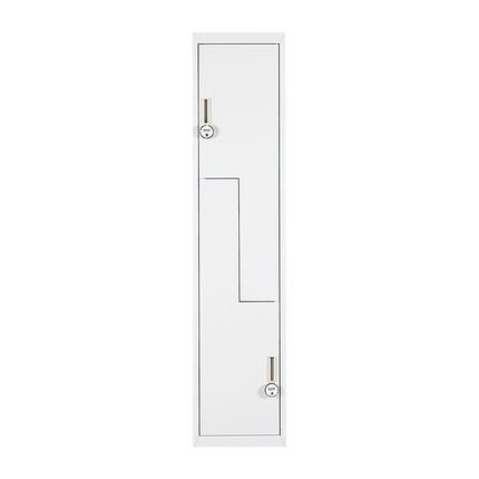 Grey Two-Door L-shaped Office Gym Shed Storage Lockers