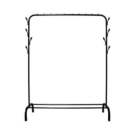 Closet Organizer Metal Garment Rack Portable Clothes Hanger Storage Shoes Rack Black