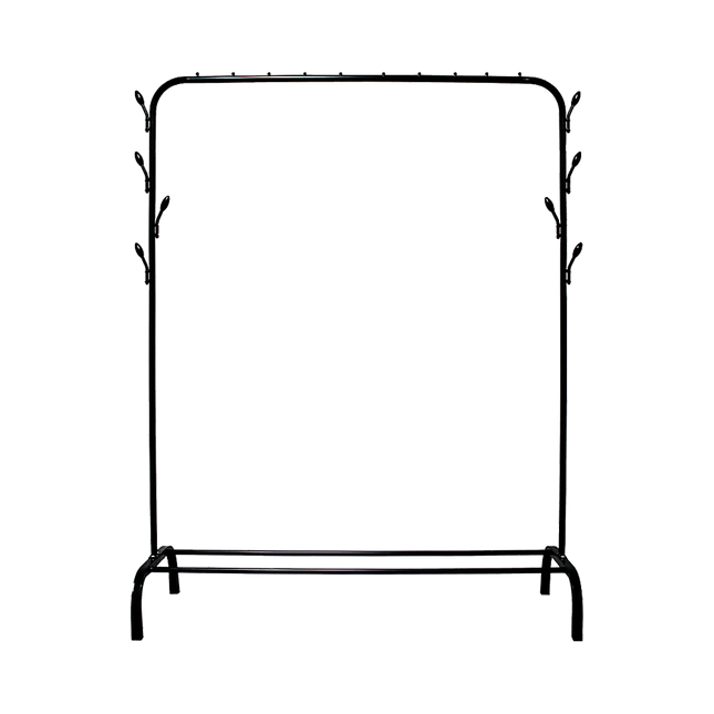 Closet Organizer Metal Garment Rack Portable Clothes Hanger Storage Shoes Rack Black