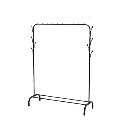 Closet Organizer Metal Garment Rack Portable Clothes Hanger Storage Shoes Rack Black
