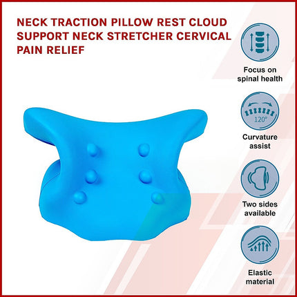 Neck Traction Pillow Rest Cloud Support Neck Stretcher Cervical Pain Relief